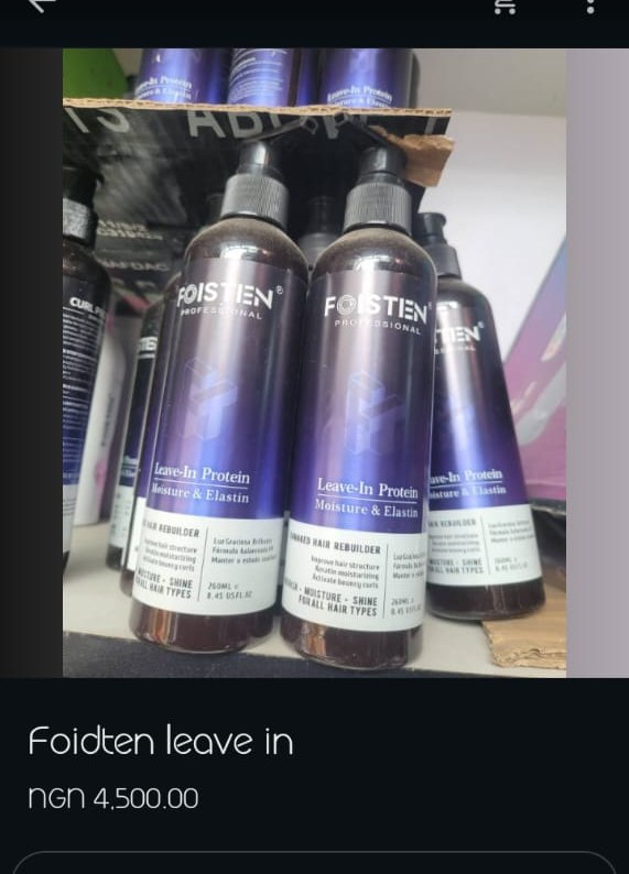 Foisten Leave-In Protein Moisture and Elastin
