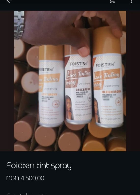 Foisten Lace Tinting Spray